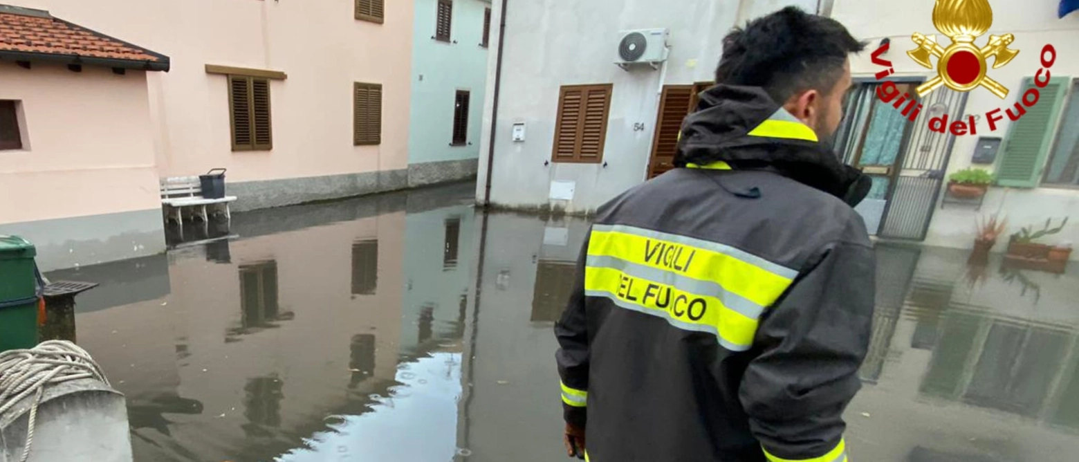 Maltempo, allagamenti ad Agliana. Intervengono i vigili del fuoco