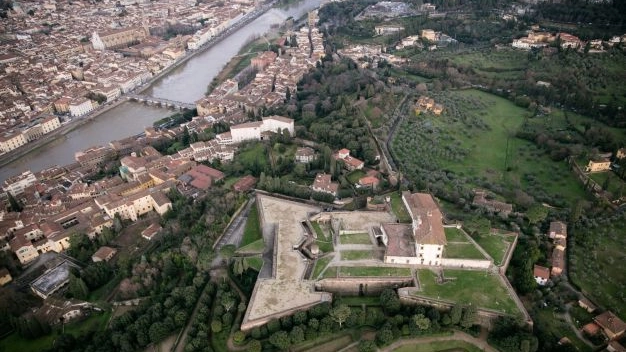 Veduta aerea del Forte di Belvedere