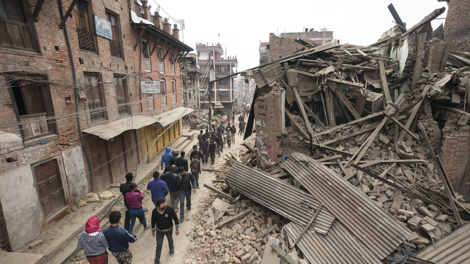 Terremoto in Nepal (Ansa)