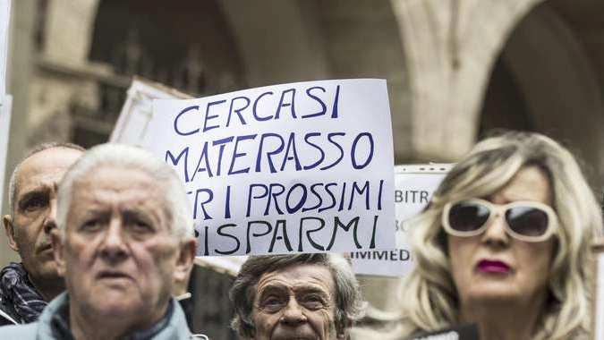 Sit-in contro salva-banche a Roma