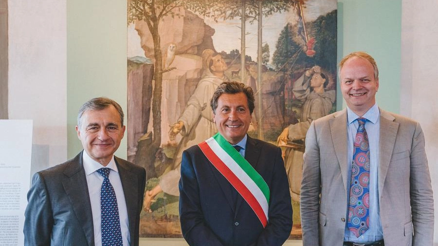 Il sindaco Mario Agnelli con il direttore degli Uffizi, Eike Schmidt