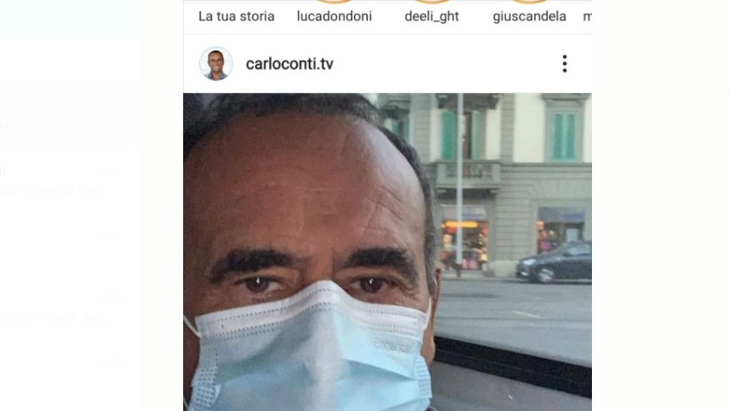 Carlo Conti dimesso dall'ospedale (Instagram)