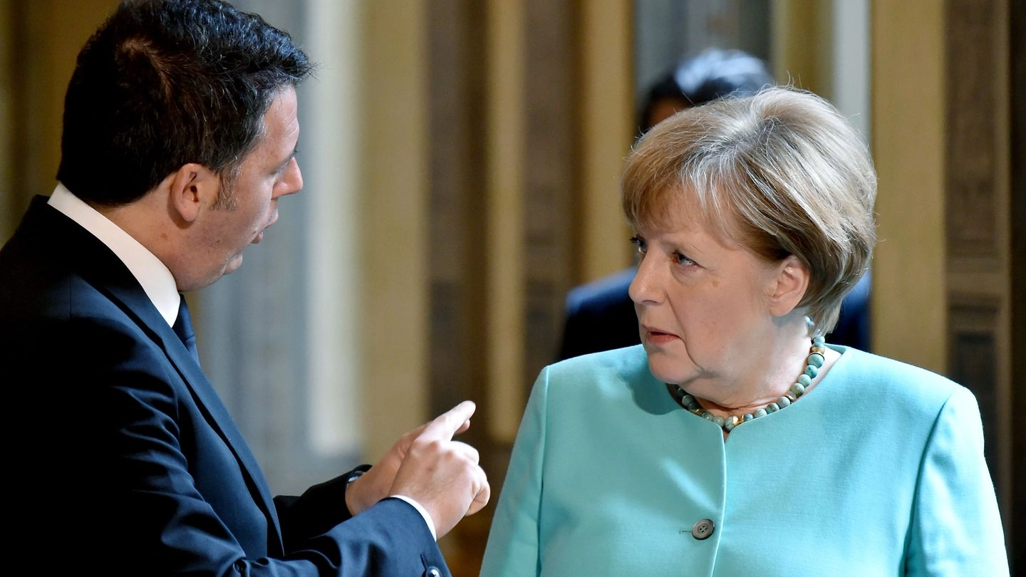 Matteo Renzi e Angela Merkel (Afp)