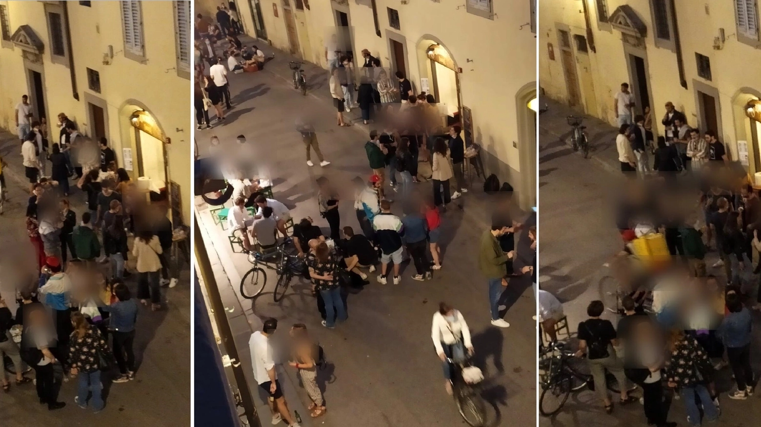 Foto scattate nella serata di giovedì 21 maggio a Firenze in centro storico