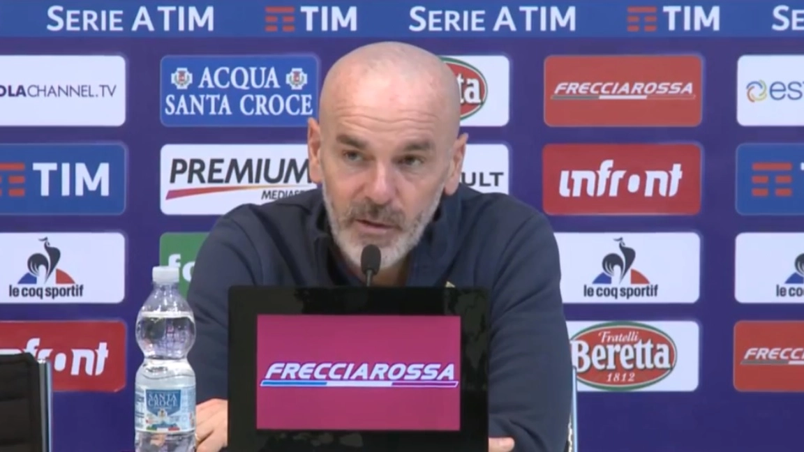 Stefano Pioli nella conferenza stampa prima di Fiorentina-Milan