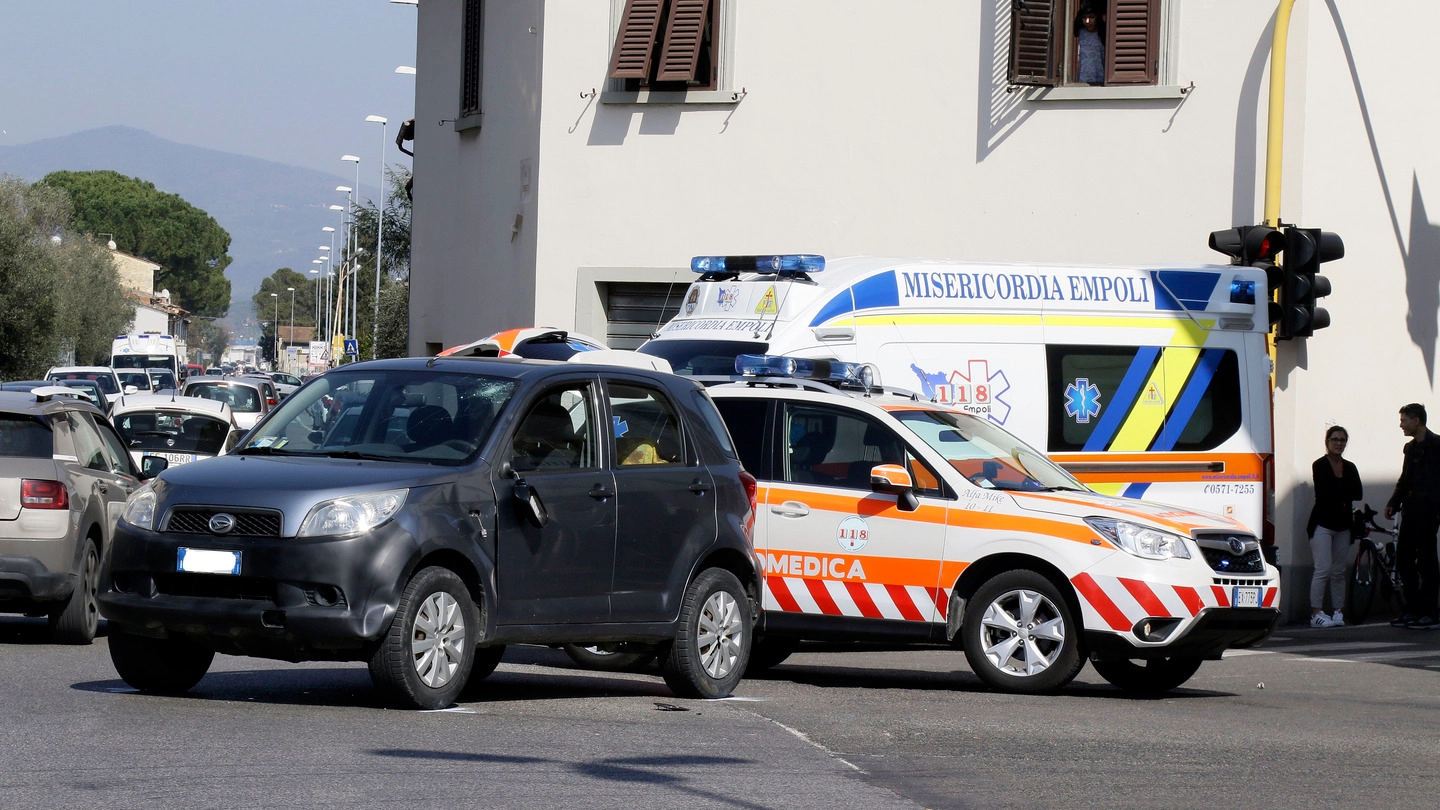 Incidente stradale tra auto e bici a Ponte a Elsa (Foto Gianni Nucci/ Germogli)