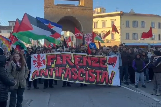 Un momento della manifestazione (New Press Photo)