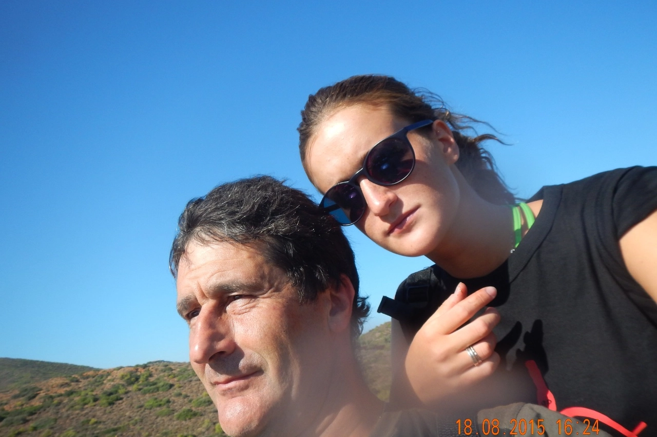 Matteo Soldi con la figlia Chiara