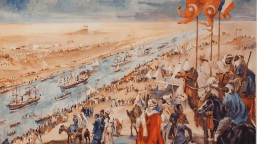 L'inaugurazione del Canale di Suez in un'immagine d'epoca