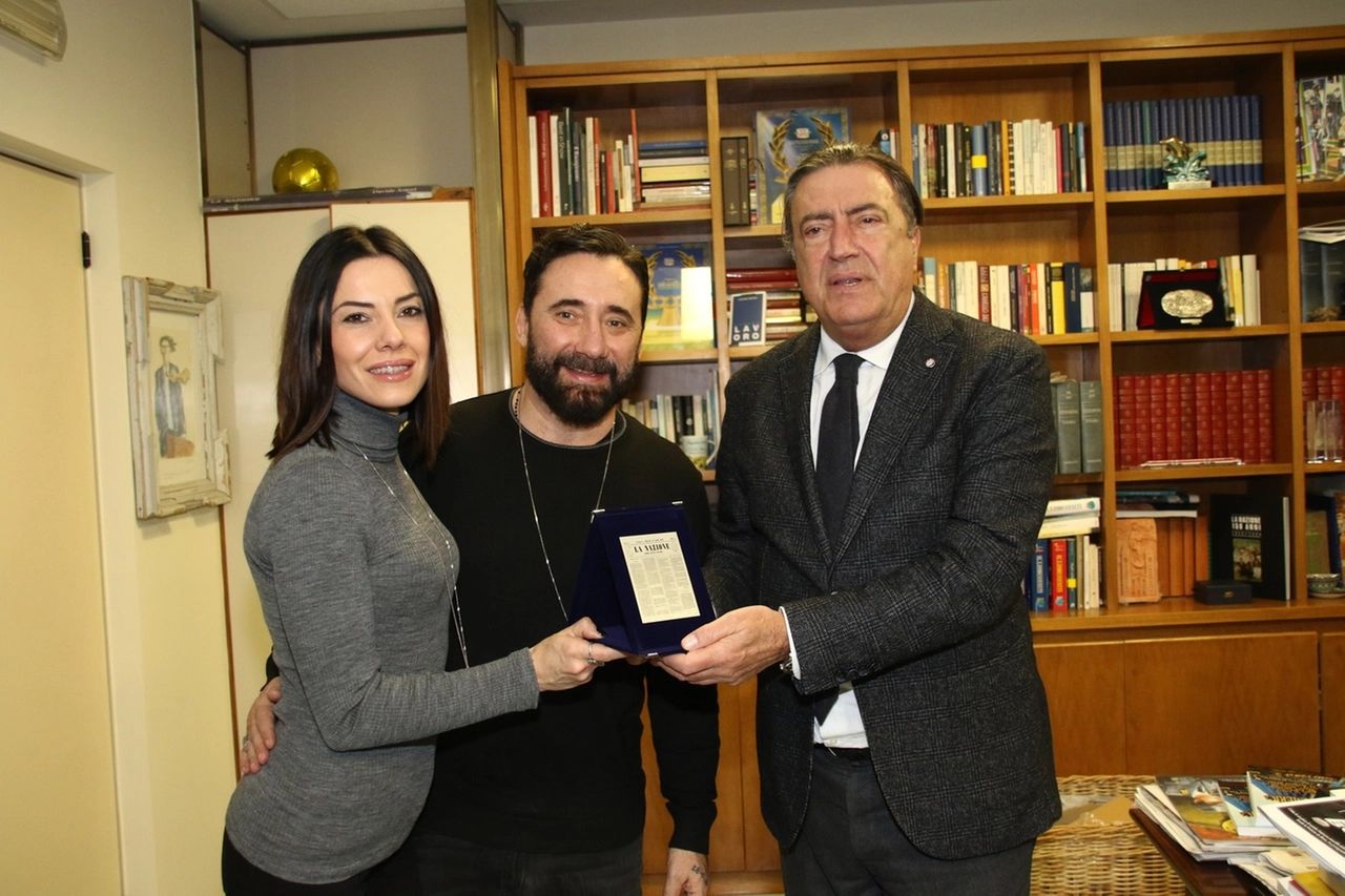 Zampaglione con Giglia Marra e il direttore Carrassi (New Press Photo)