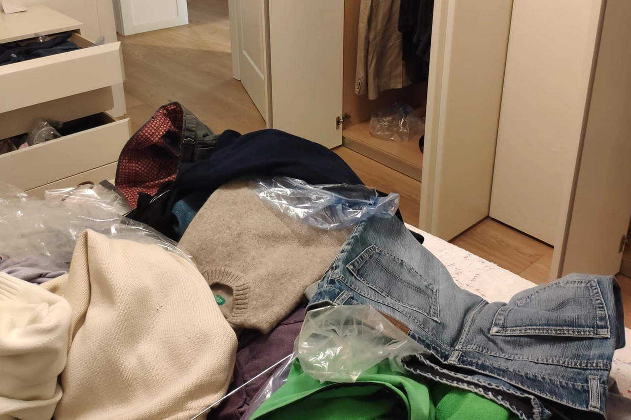 La casa dopo il raid dei ladri