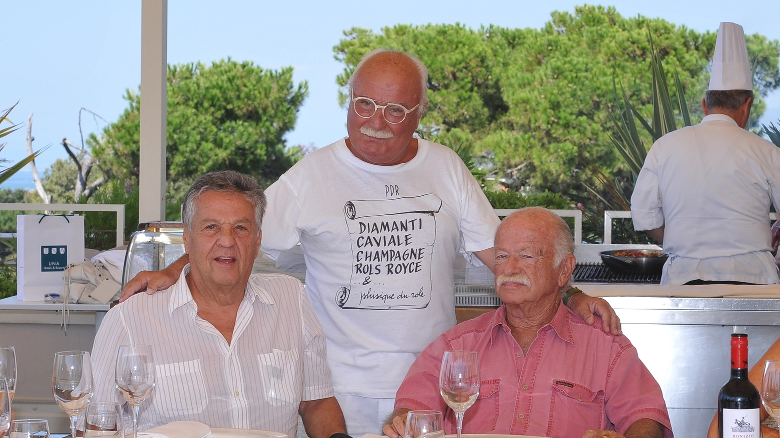 Gianni Mercatali, al centro, insieme a Renato Pozzetto e Gino Paoli