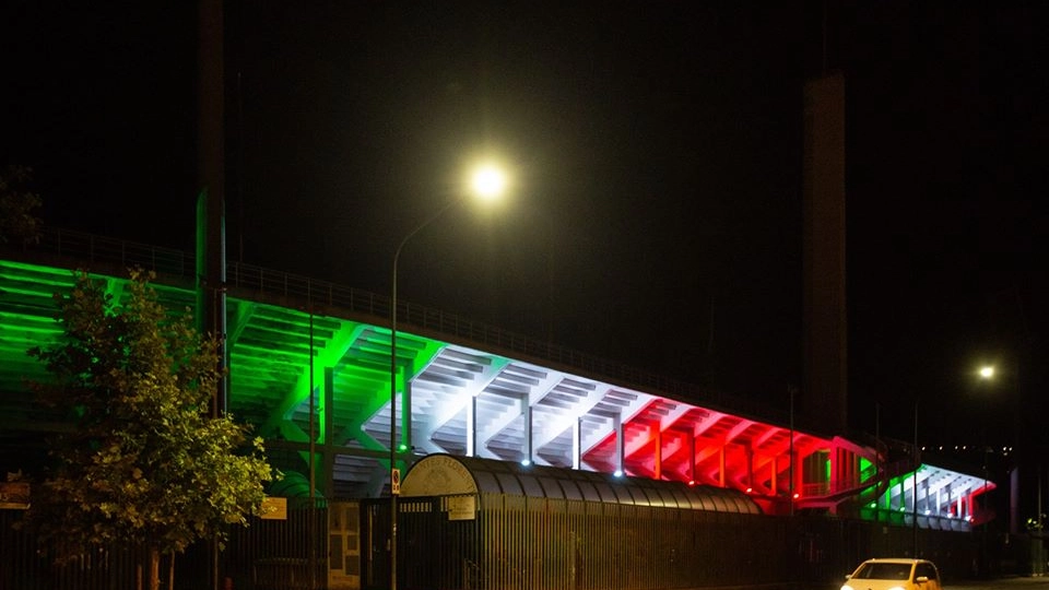Festa della Repubblica, lo stadio "Franchi" illuminato dal tricolore