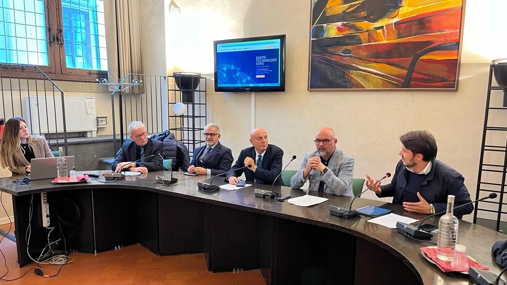 Un momento della conferenza stampa a Palazzo Vecchio 