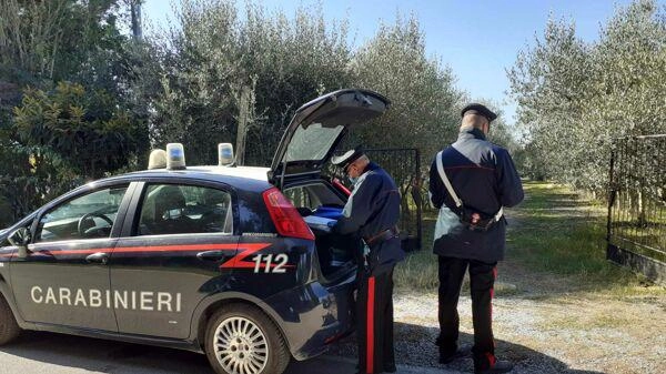 L'intervento dei carabinieri