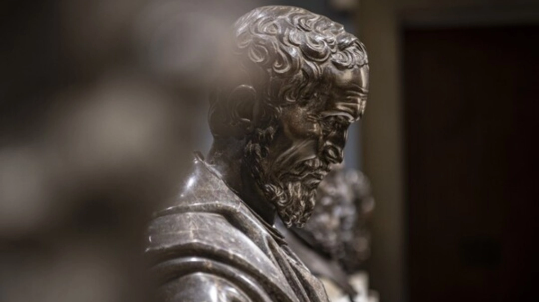 Busto di Michelangelo (foto Ansa) 