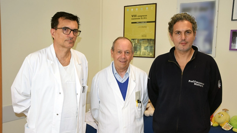 Il dottor Raffaele Macchiarelli con i professori Mario Messina e Francesco Molinaro