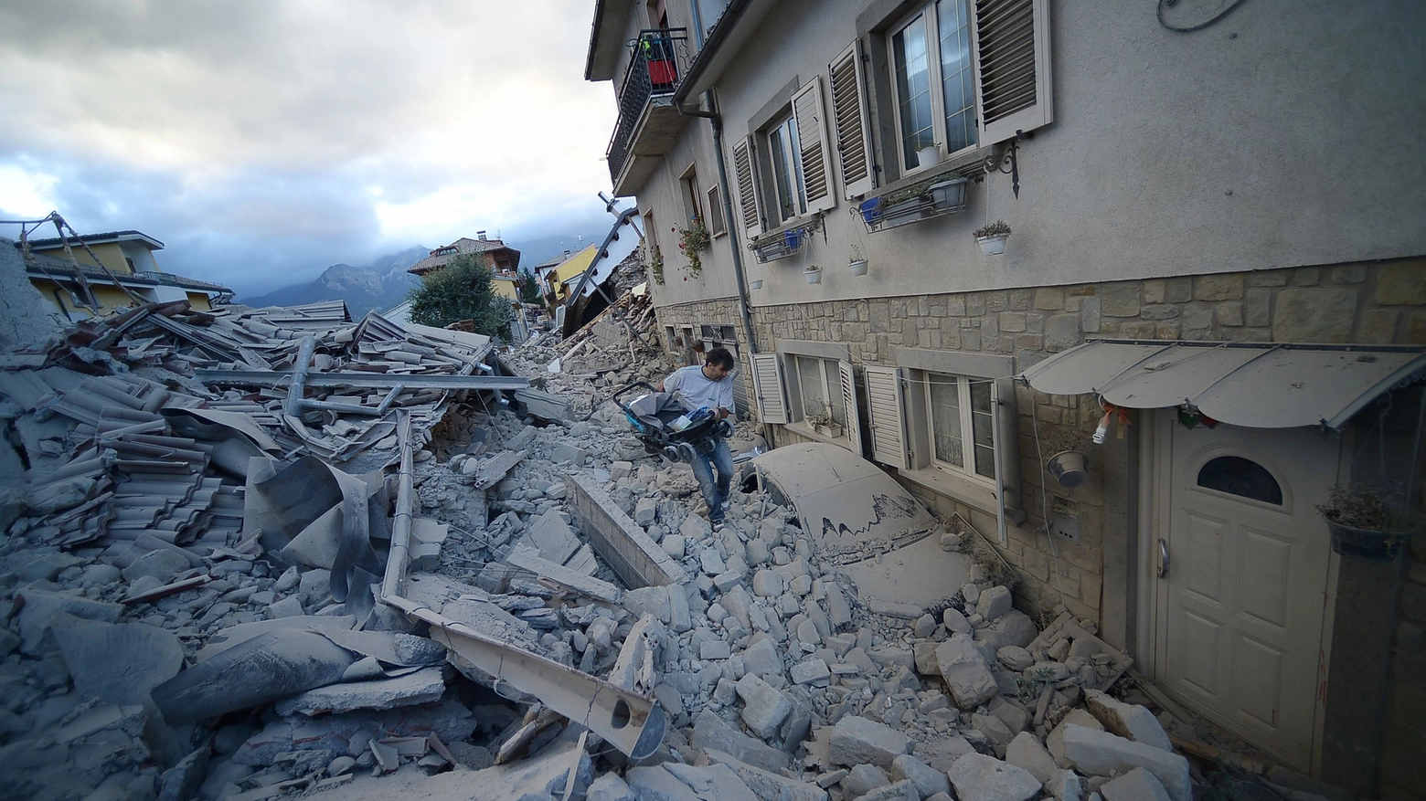 Il terremoto ad Amatrice (Foto Afp)