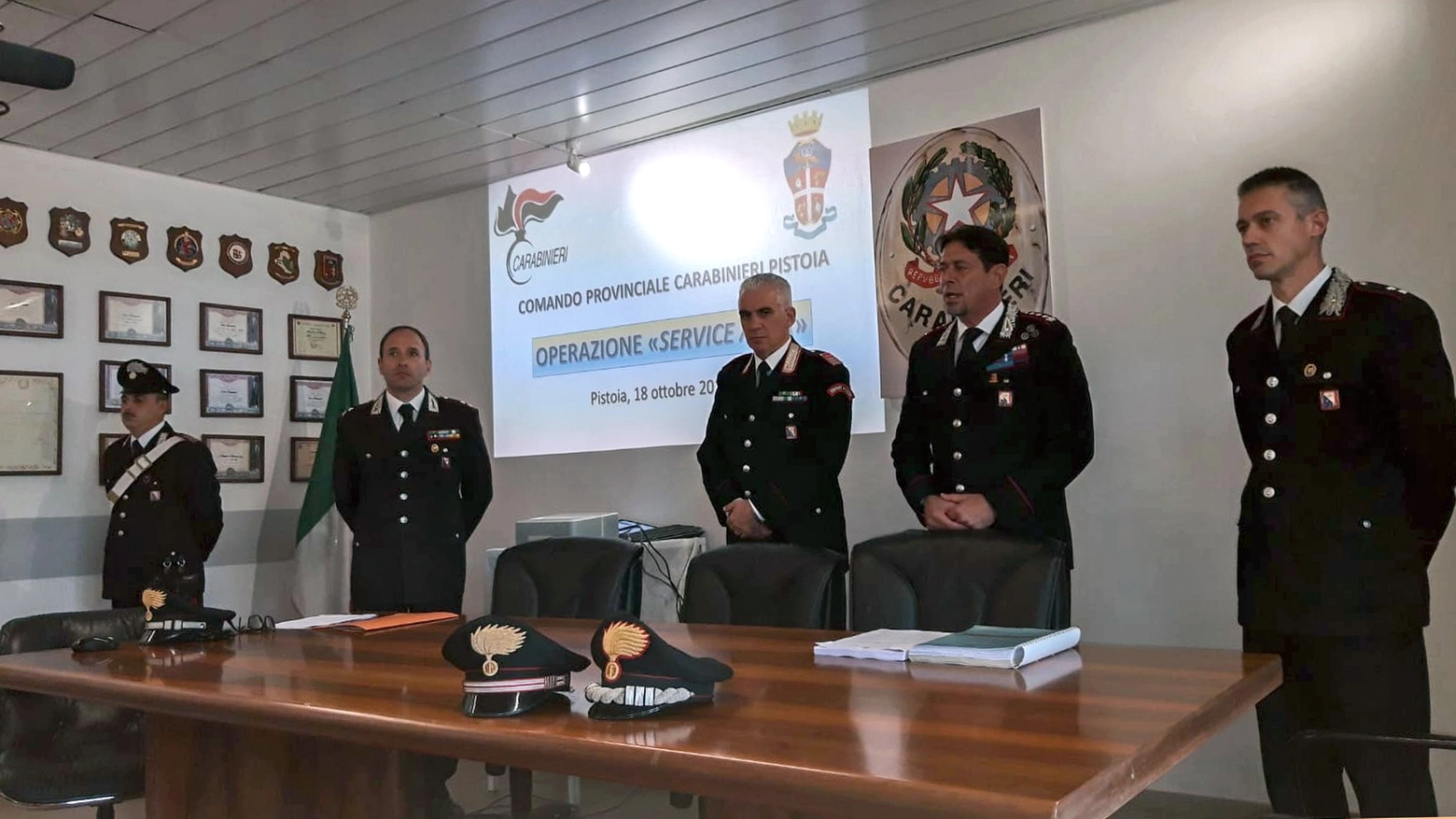 La conferenza stampa dei carabinieri (Luca Castellani/FotoCastellani)