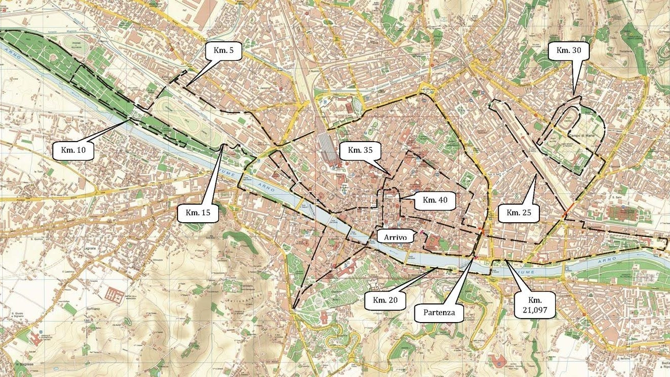 Il percorso della Firenze Marathon 2015