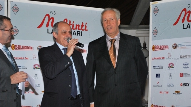 L'organizzatore Renzo Maltinti con il presidente della FCI Renato Di Rocco