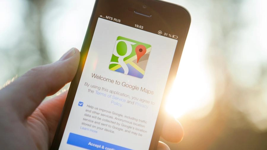 L'app di Google Maps su smartphone 