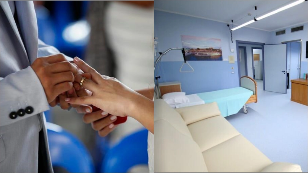 I neosposi hanno celebrato il matrimonio all'hospice I neosposi hanno celebrato il matrimonio all'hospice