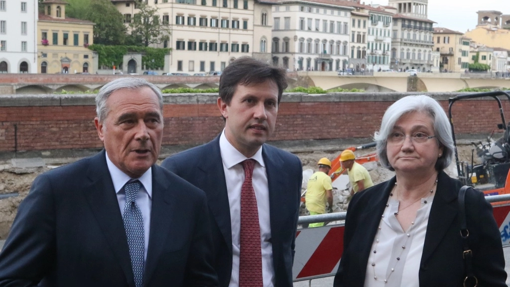 Lungarno Torrigiani: Pietro Grasso, Rosy Bindi, Dario Nardella