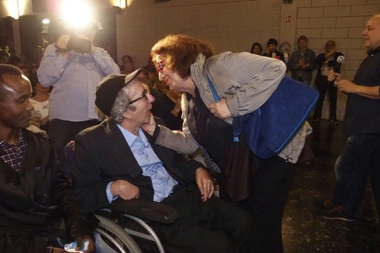 Francesco Nuti e Athina Cenci (foto Attalmi)