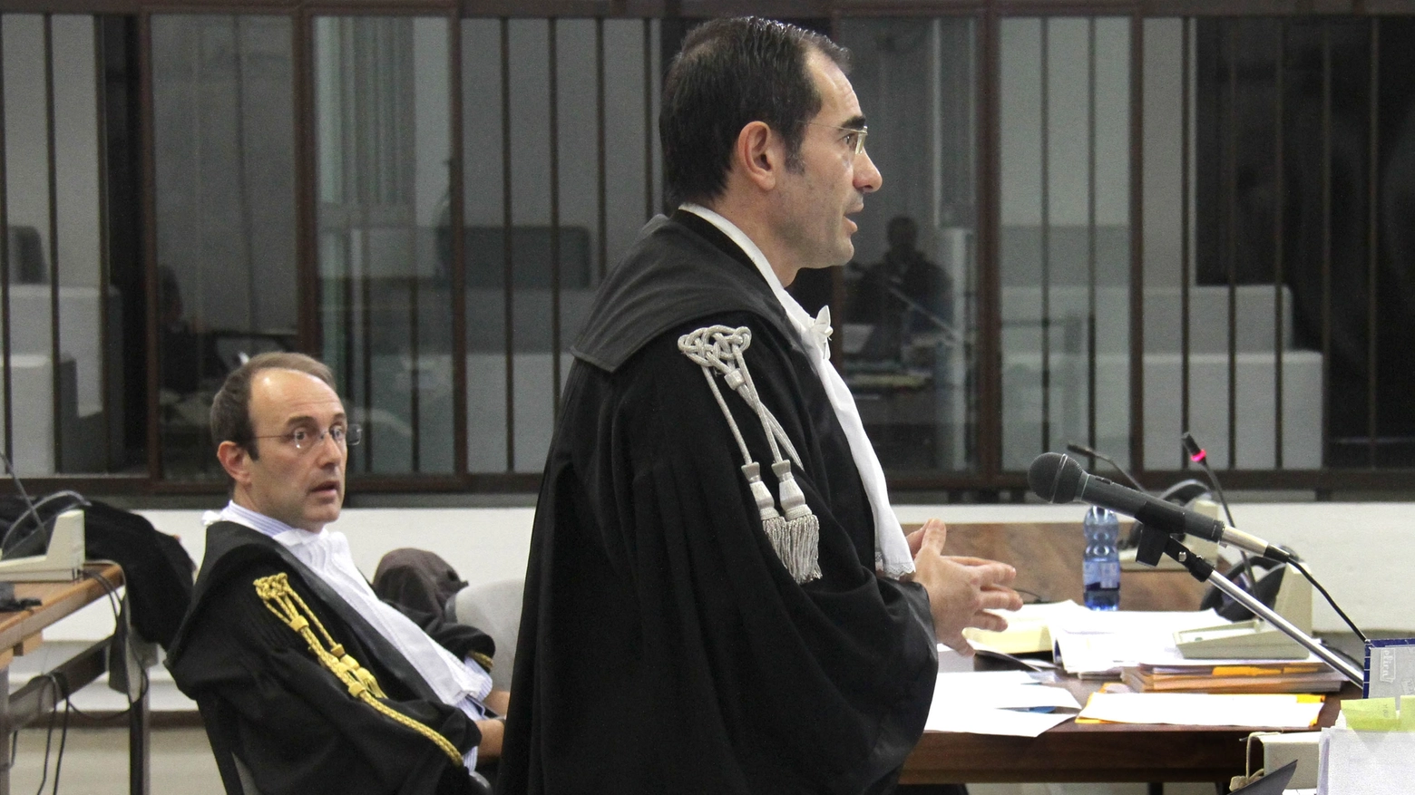 Processo Orefice: il pubblico ministero Claudio Curreli e l'avvocato Guido Tesi (Newpressphoto)