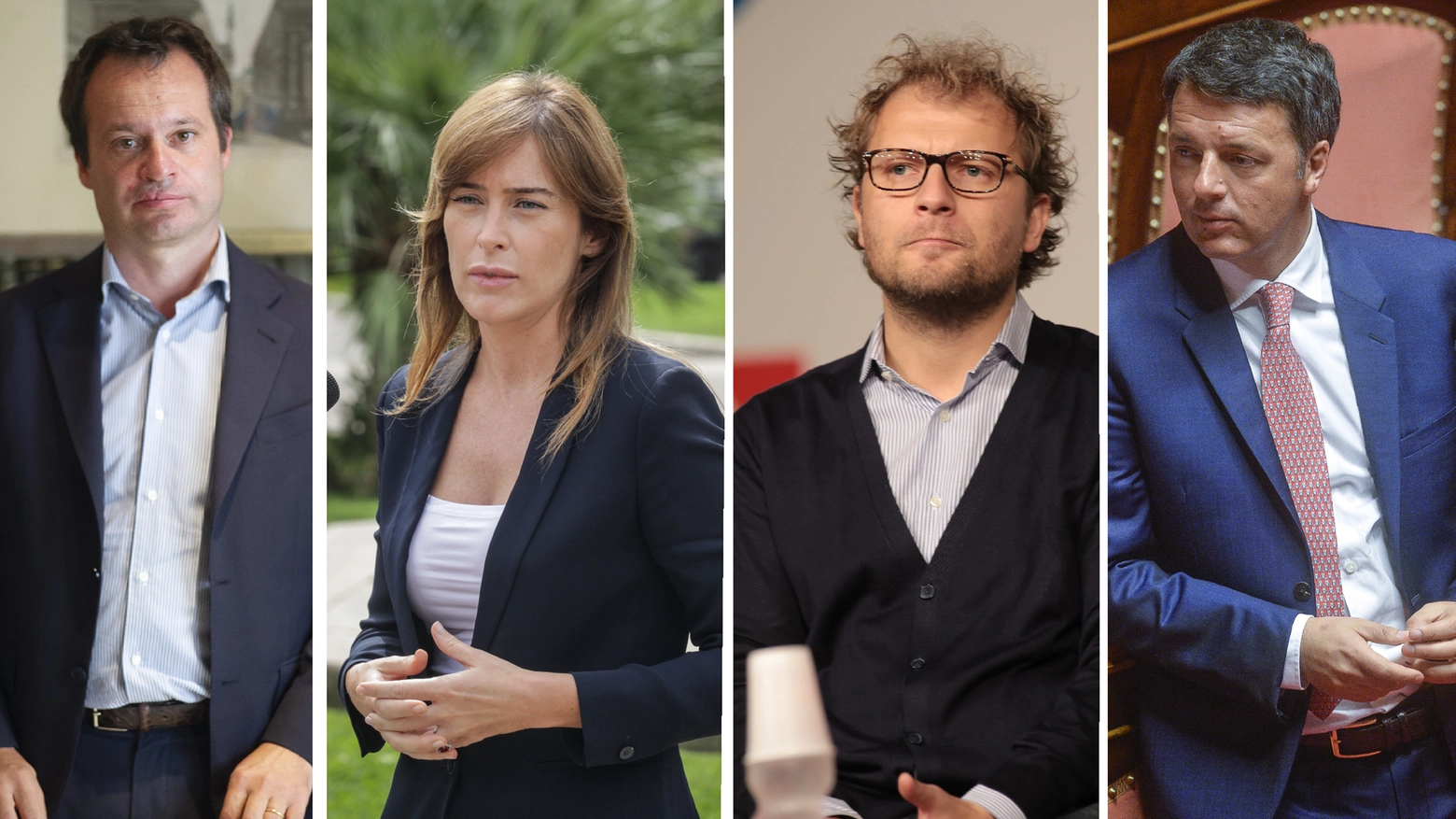 Marco Carrai, Maria Elena Boschi, Luca Lotti, Matteo Renzi: il cosiddetto 'Giglio magico'