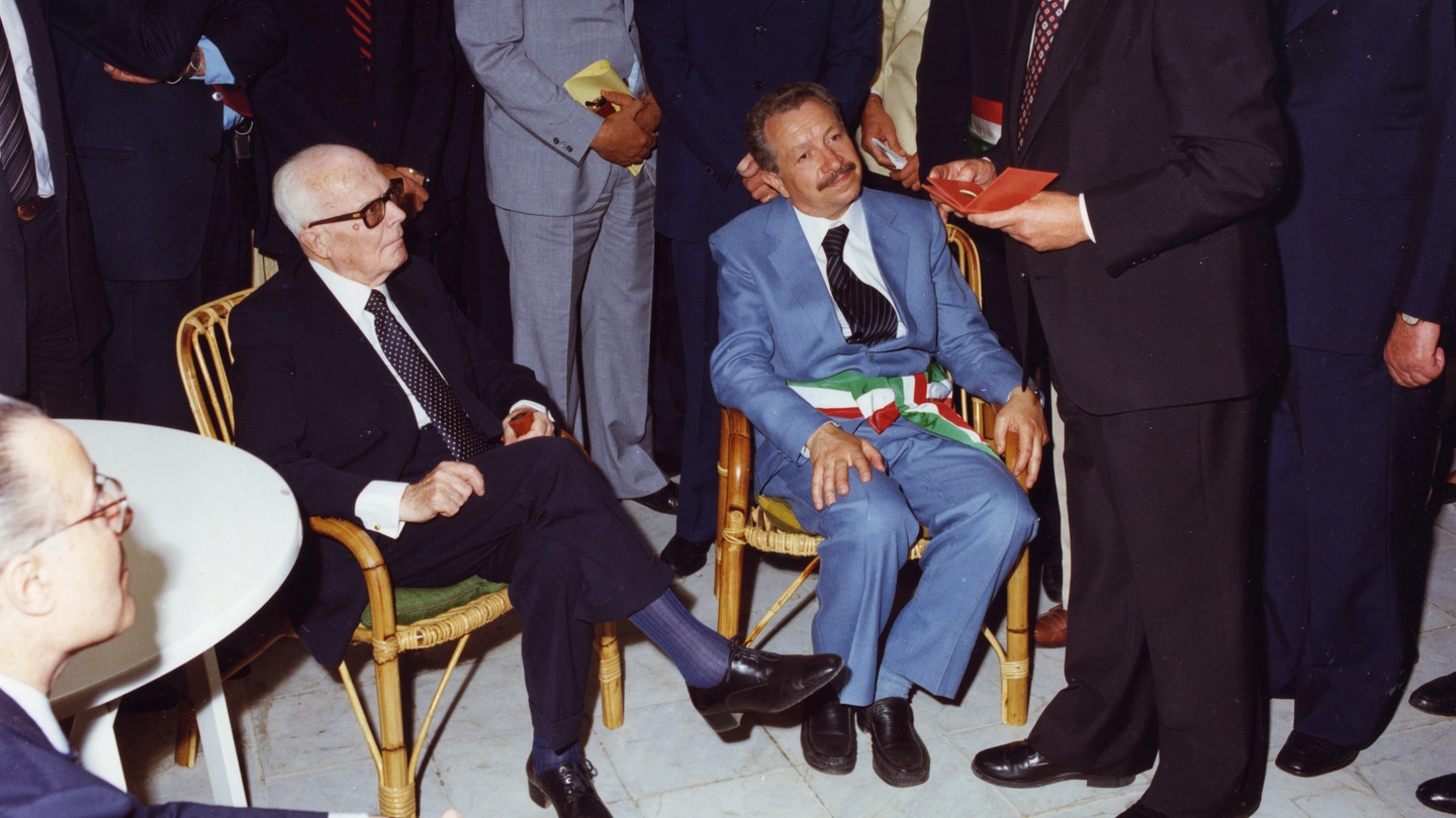 Aldo Giacché con l’allora presidente della Repubblica Sandro Pertini