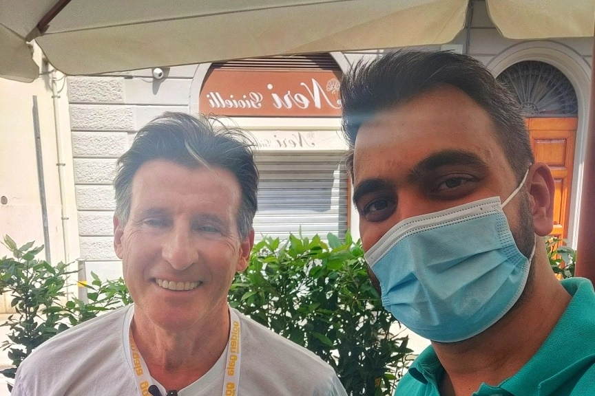 Sebastian Coe con Cosimo Guccione