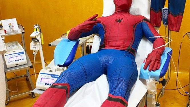 La donazione di sangue di "Spiderman"