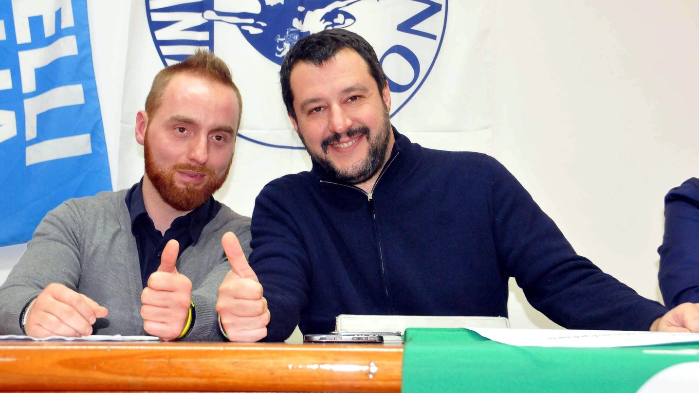 Andrea Cella insieme a Matteo Salvini (foto di repertorio)