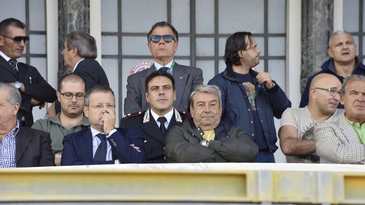 Il presidente Aldo Spinelli ieri in tribuna (Foto Novi)