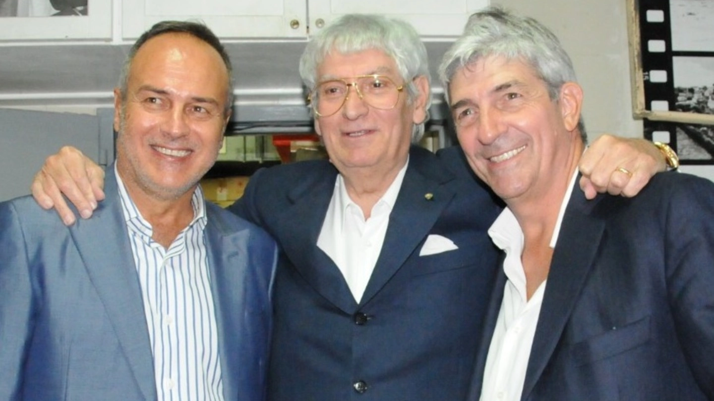 Paolo Rossi con Antonio Cabrini e Gherardo Guidi (foto Nizza)