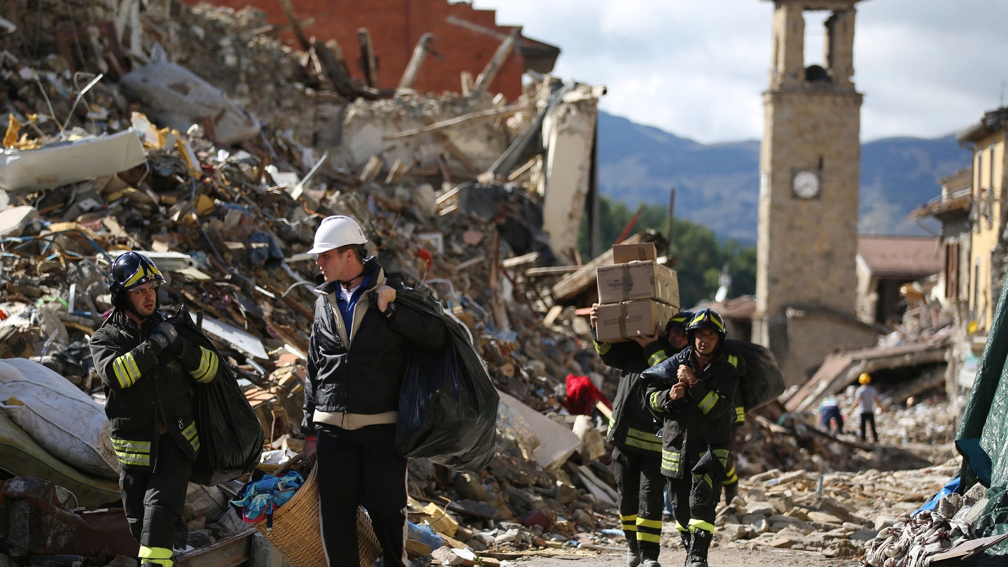 Terremoto ad Amatrice (Foto LaPresse)