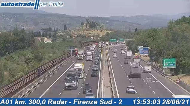 I rallentamenti a Firenze Sud (Fonte Autostrade)