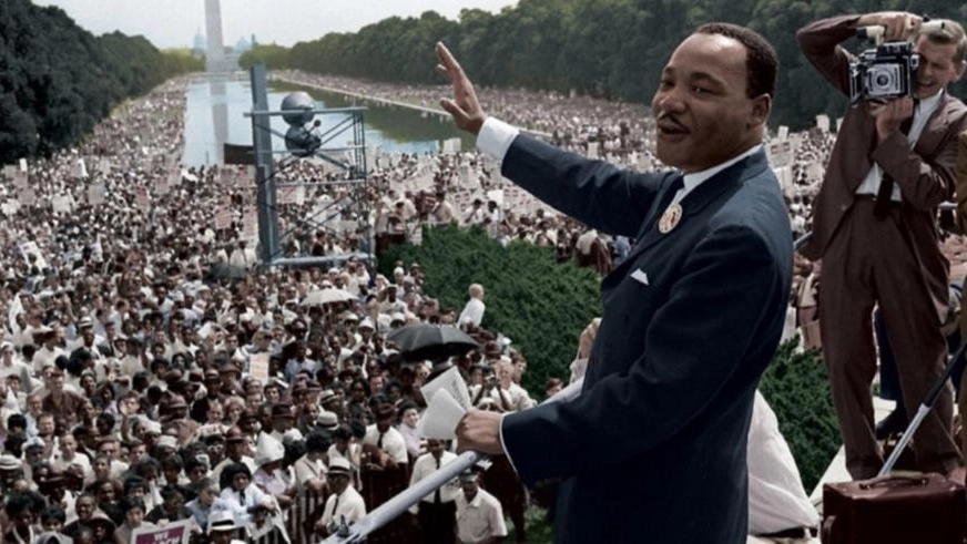 Martin Luther King alla marcia per i diritti a Washington