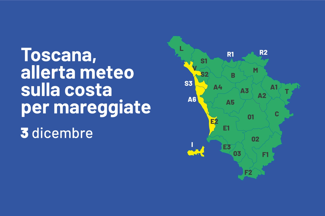 Toscana, allerta meteo sulla costa per mareggiate