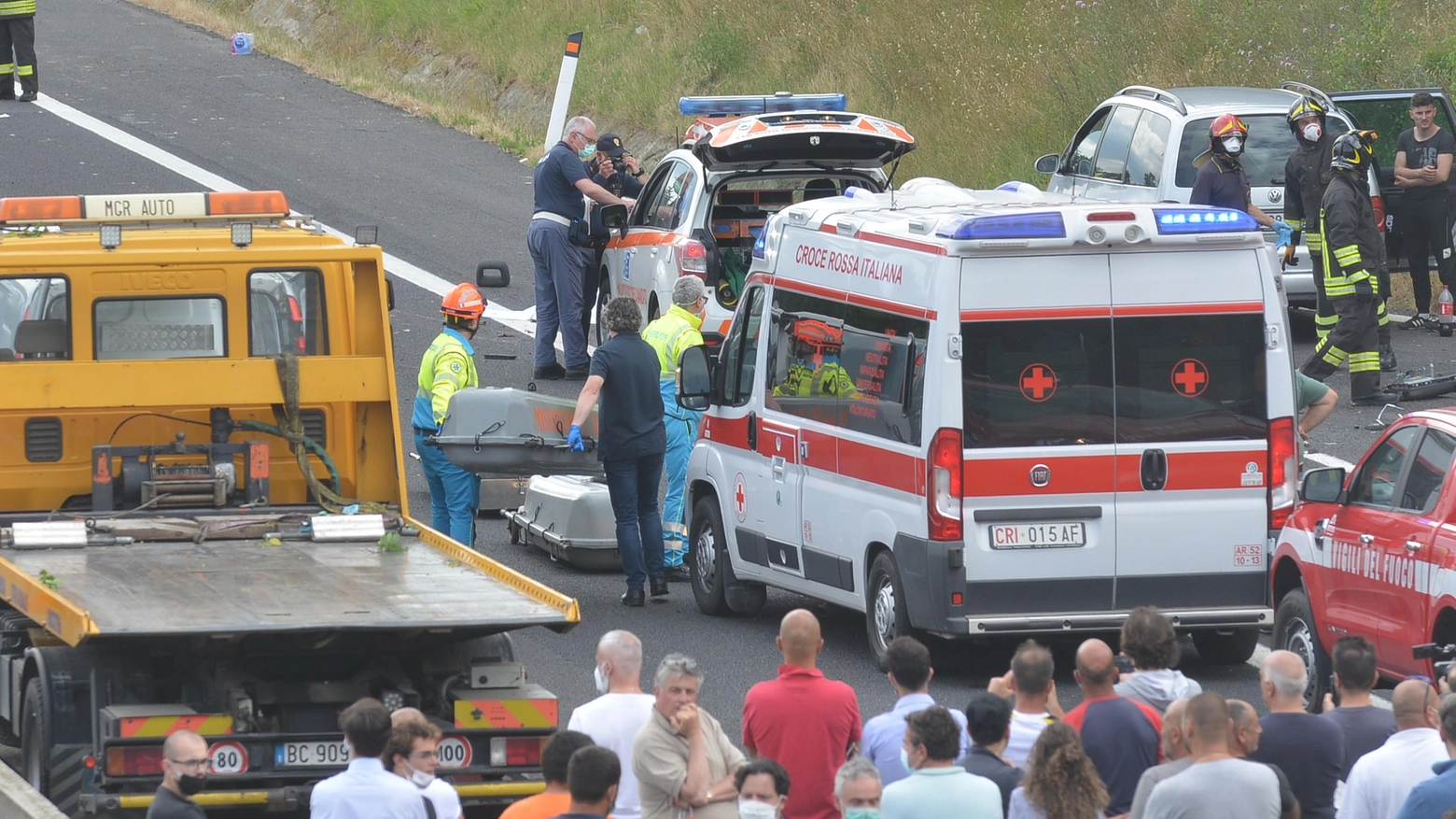 La scena dell'incidente