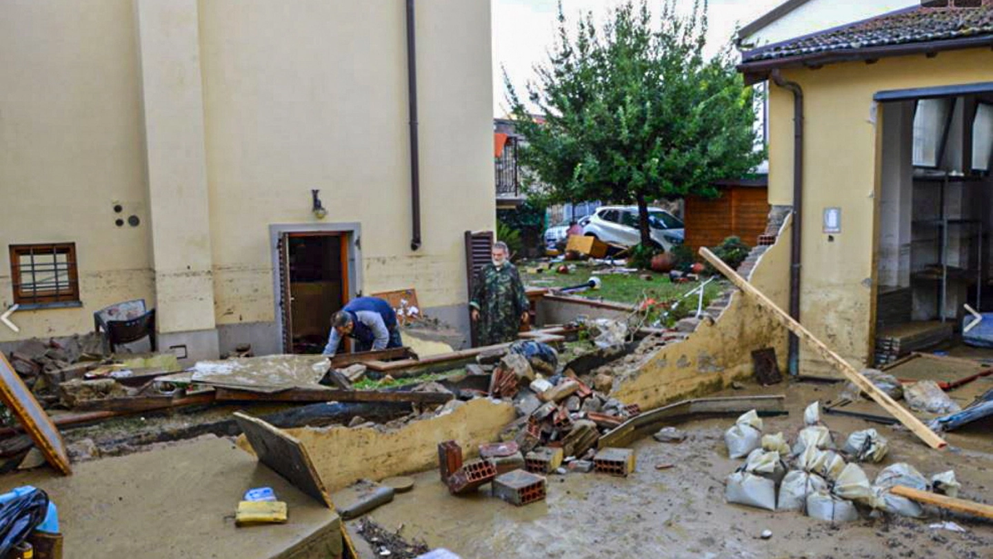 Allagamenti e danni all'Antella, nel comune di Bagno a Ripoli, in  via Labriola (Germogli)