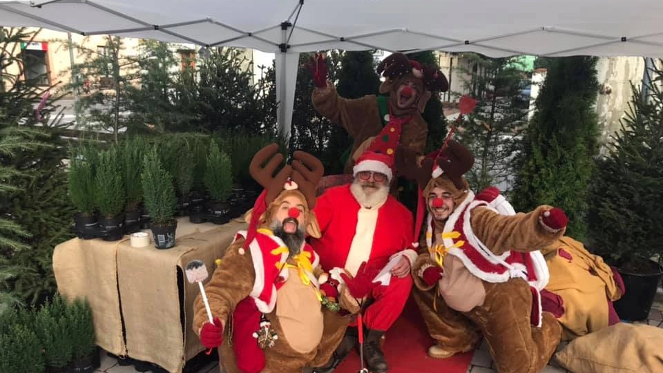 Babbo Natale tra gli abeti da donare ai bambini a Pieve a Nievole