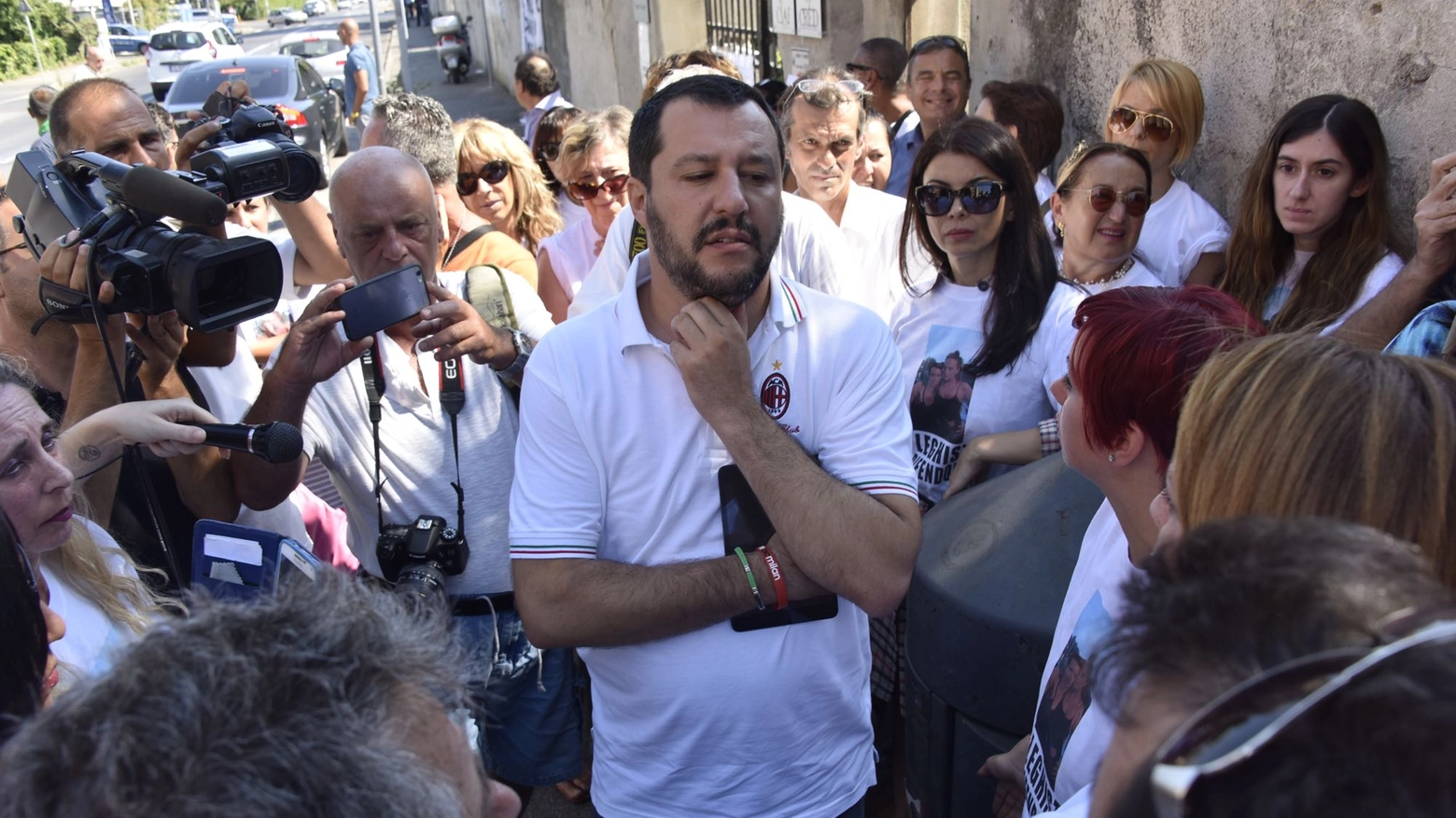Salvini a Livorno (foto Novi)