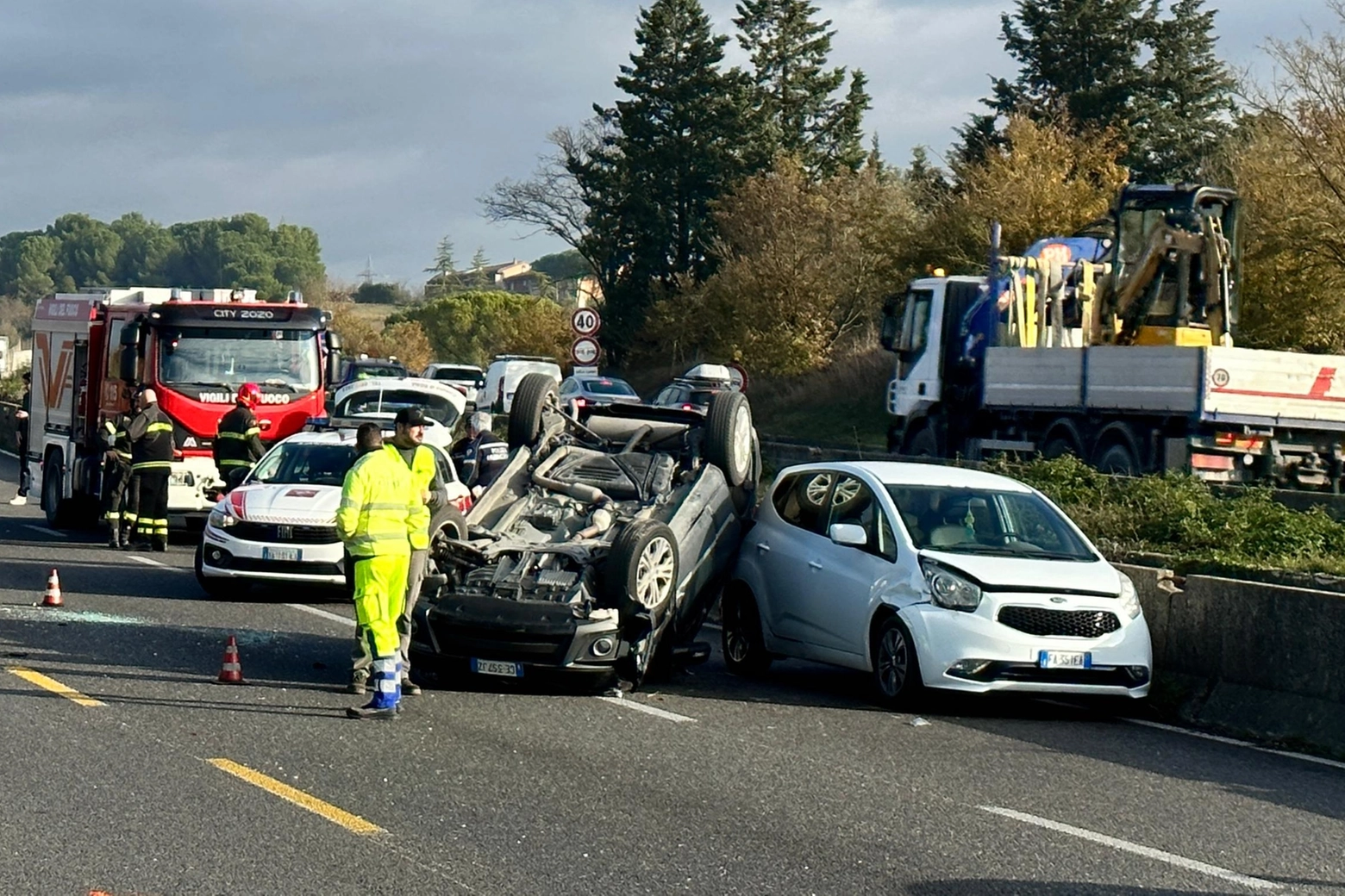 Incidente sull'Autopalio (foto Di Pietro)