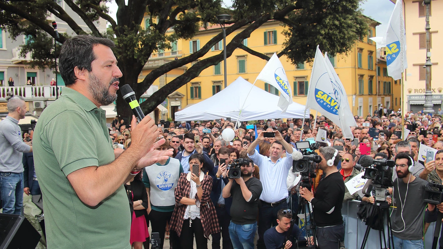 Salvini a Montecatini (Foto Goiorani)
