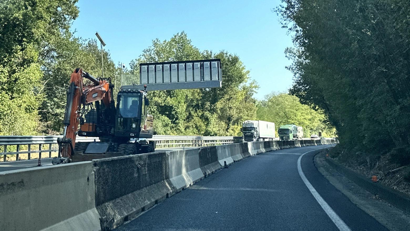 Un cantiere sulla Siena-Firenze