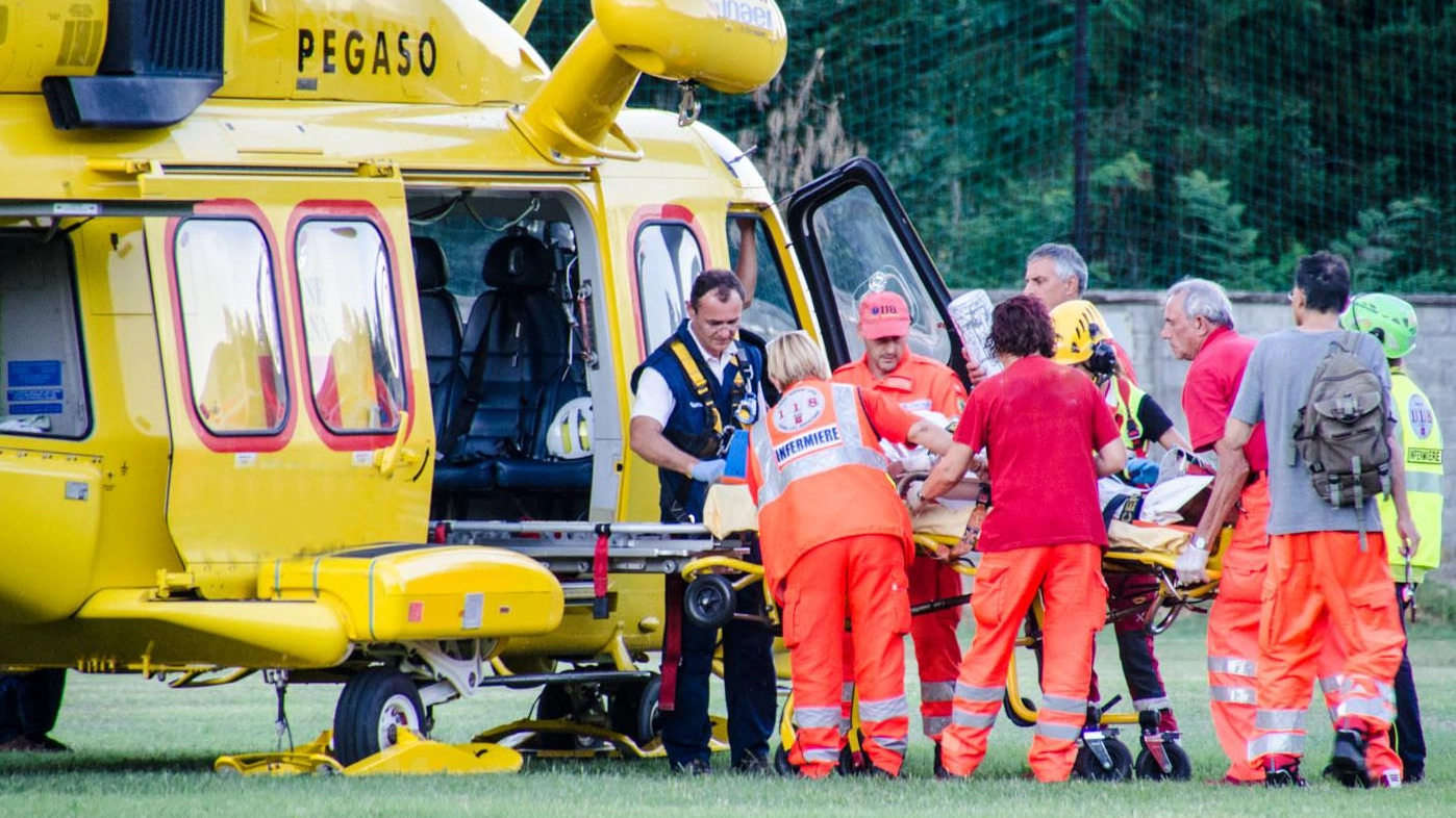 Intervenuti l'elisoccorso Pegaso