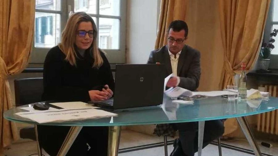 Il sindaco Cristina Ponzanelli e l’assessore Daniele Baroni